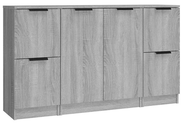 Příborníky 3 ks šedé sonoma kompozitní dřevo 3115850