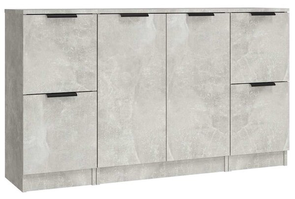 Příborníky 3 ks betonově šedé kompozitní dřevo 3115847