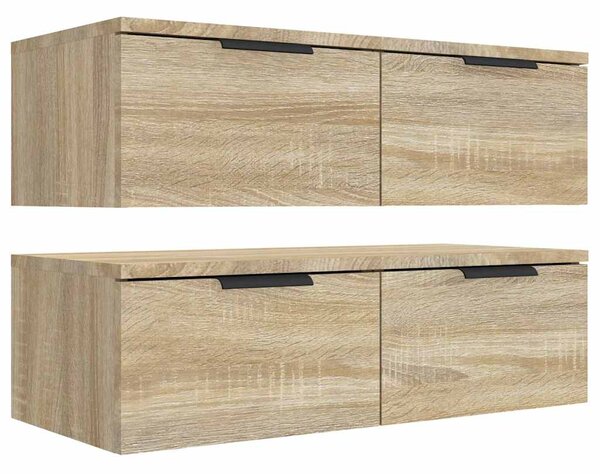 Nástěnné skříňky 2 ks dub sonoma 68x30x20 cm kompozitní dřevo 3115894