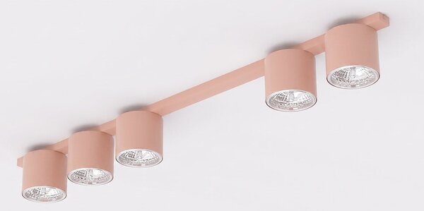 Stropní svítidlo NANO 5 – korálové, 5× GU10 AR111, šířka 116 cm