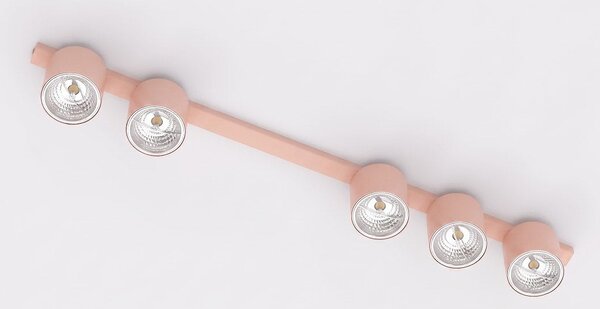 Stropní svítidlo NANO 5 – korálové, 5× GU10 AR111, šířka 116 cm