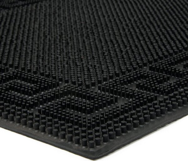 Gumová čisticí rohož Pins Deco 40 x 60 x 0,8 cm, černá