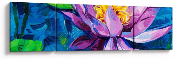 Obraz leknínu na vodě (170x50 cm)