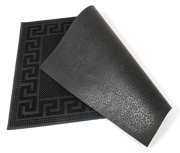 Gumová čisticí rohož Pins Deco 40 x 60 x 0,8 cm, černá