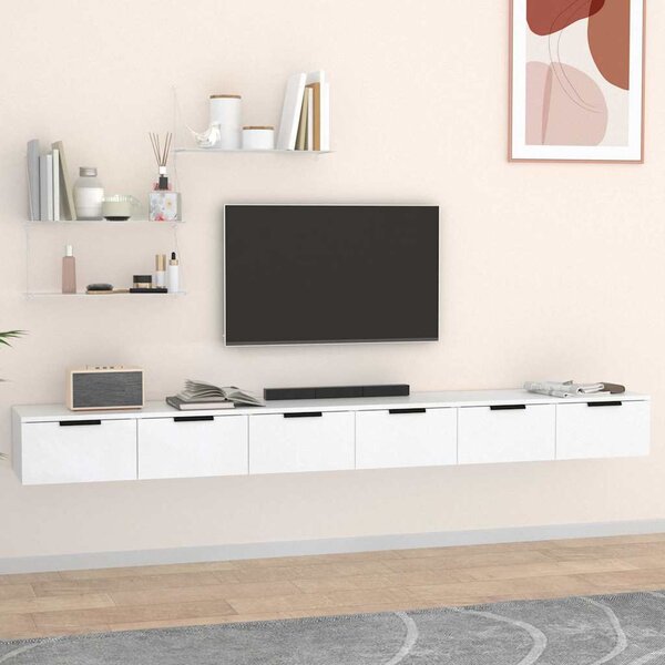 Nástěnné skříňky 2 ks bílé 102 x 30 x 20 cm kompozitní dřevo 3115900