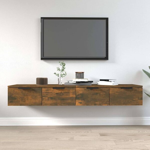 Nástěnné skříňky 2 ks kouřový dub 68x30x20 cm kompozitní dřevo 3115897