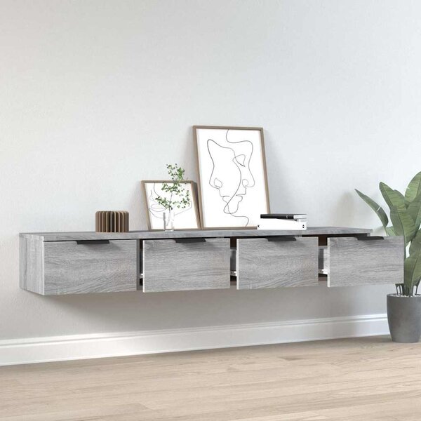 Nástěnné skříňky 2 ks šedé sonoma 68x30x20 cm kompozitní dřevo 3115898