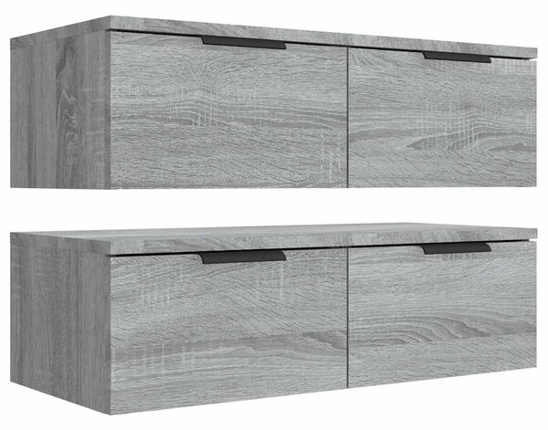 Nástěnné skříňky 2 ks šedé sonoma 68x30x20 cm kompozitní dřevo 3115898
