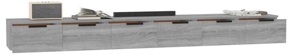 Nástěnné skříňky 2 ks šedé sonoma 102x30x20 cm kompozitní dřevo 3115906