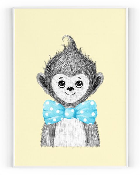 Plakát / Obraz Opička 40 x 50 cm Pololesklý saténový papír
