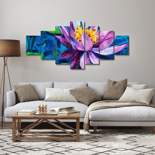 Obraz leknínu na vodě (210x100 cm)