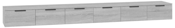 Nástěnné skříňky 2 ks šedé sonoma 102x30x20 cm kompozitní dřevo 3115906