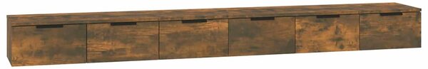 Nástěnné skříňky 2 ks kouřový dub 102x30x20 cm kompozitní dřevo 3115905