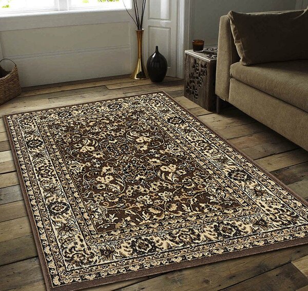 Sintelon, Kusový koberec Teheran Practica 59/DMD, 80x150, hnědá, chodba / předsíň