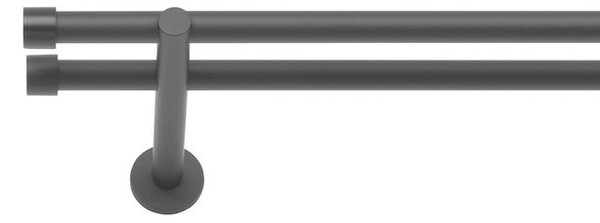 Dekodum Garnýž dvouřadá LOFT 19/19 mm černá matná Délka: 160 cm