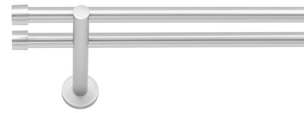 Dekodum Garnýž dvouřadá LOFT 19/19 mm matný chróm Délka: 160 cm