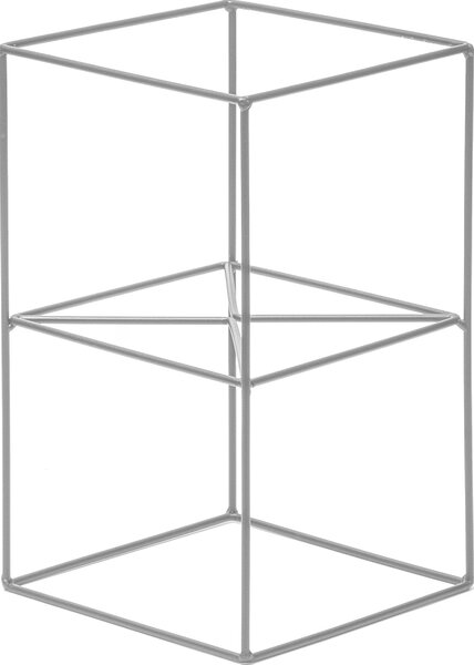 Stojan na jednu rostlinu. Volně stojící drátěný květináč – 40 cm. - Chrom (Versanis)