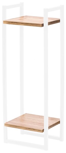 Kovový stojící záhon. Pódium pro rostliny - 2 police - Bílá Řemeslný dub (Versanis)