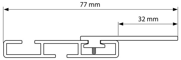Dekodum Jednořadá hliníková stropní kolejnicová garnýž bílá Délka: 150 cm, Typ přichycení: žabky