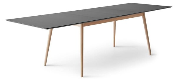 Rozkládací jídelní stůl s černou deskou a přídavnou deskou 100x210 cm Meza – Hammel Furniture
