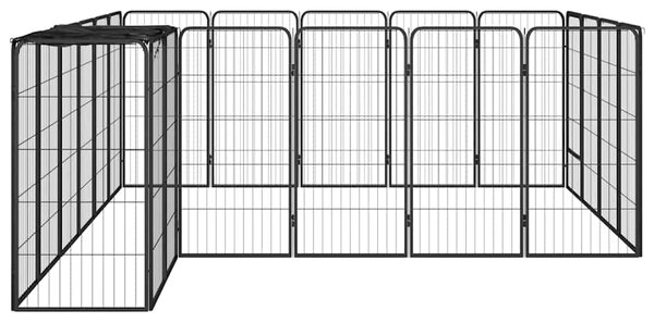 22panelová ohrádka pro psy černá 50 x 100 cm práškovaná ocel 3115951