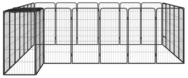 26panelová ohrádka pro psy černá 50 x 100 cm práškovaná ocel 3115952