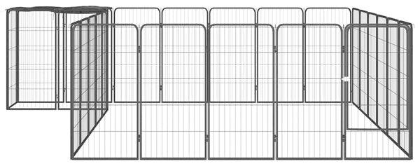 26panelová ohrádka pro psy černá 50 x 100 cm práškovaná ocel 3115952