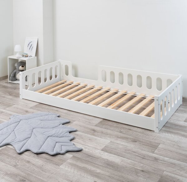 Dětská Montessori postel LUMI 2v1 - 160x80 cm - bílá