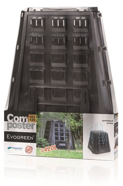 Kompostér, 420 l, černá