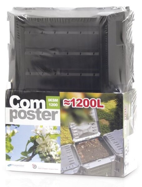 Kompostér, 1200 l, černá