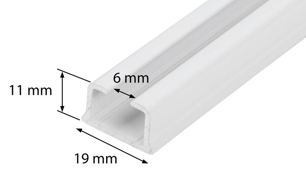 Dekodum Jednořadá hliníková stropní kolejnicová garnýž bílá kombinovaný Délka: 150 cm, Typ přichycení: žabky