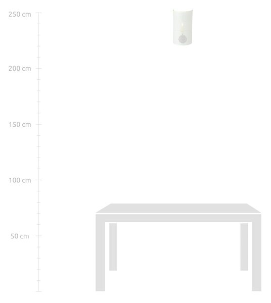 Nástěnné svítidlo ASTON K1 – bílé, zlaté textilní stínidlo, 1× E14, šířka 18 cm