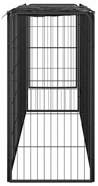 10panelová ohrádka pro psy černá 50 x 100 cm práškovaná ocel 3115948