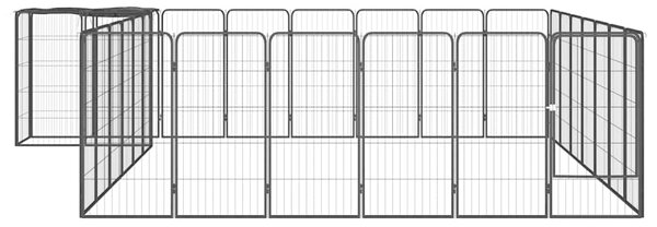 30panelová ohrádka pro psy černá 50 x 100 cm práškovaná ocel 3115953