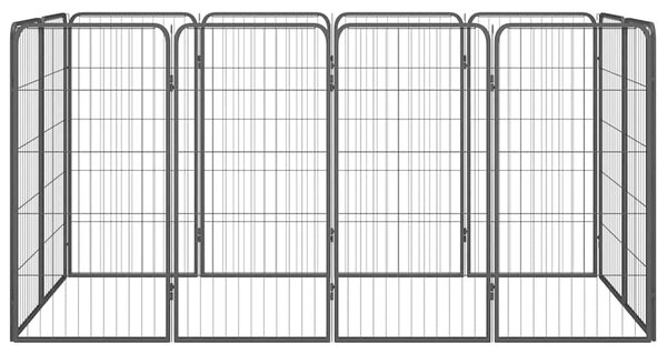 12panelová ohrádka pro psy černá 50 x 100 cm práškovaná ocel 3115959