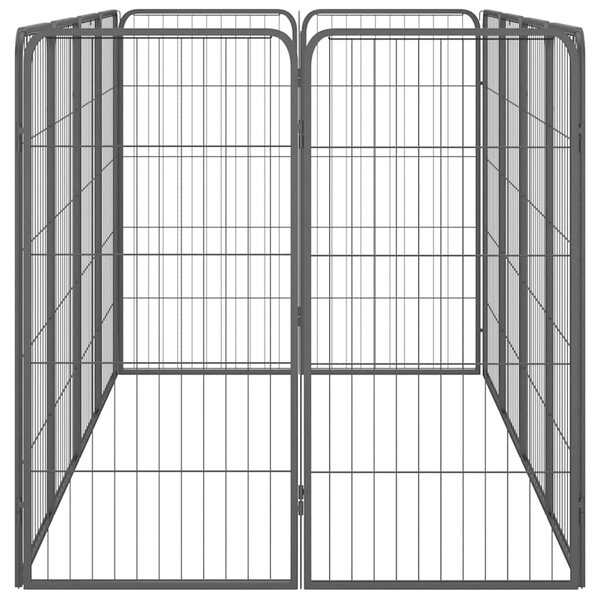 12panelová ohrádka pro psy černá 50 x 100 cm práškovaná ocel 3115959