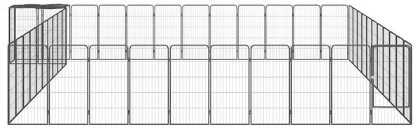 46panelová ohrádka pro psy černá 50 x 100 cm práškovaná ocel 3115957