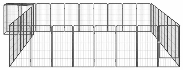 38panelová ohrádka pro psy černá 50 x 100 cm práškovaná ocel 3115955