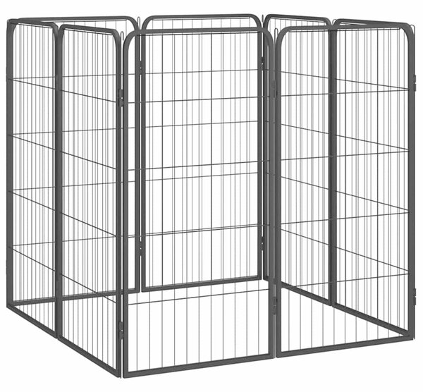 8panelová ohrádka pro psy černá 50 x 100 cm práškovaná ocel 3115958
