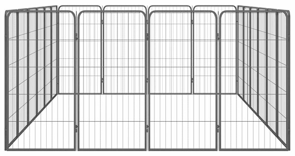20panelová ohrádka pro psy černá 50 x 100 cm práškovaná ocel 3115961