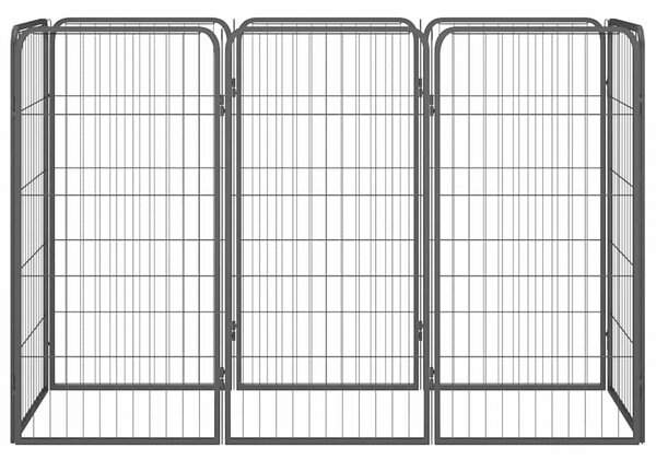 8panelová ohrádka pro psy černá 50 x 100 cm práškovaná ocel 3115958