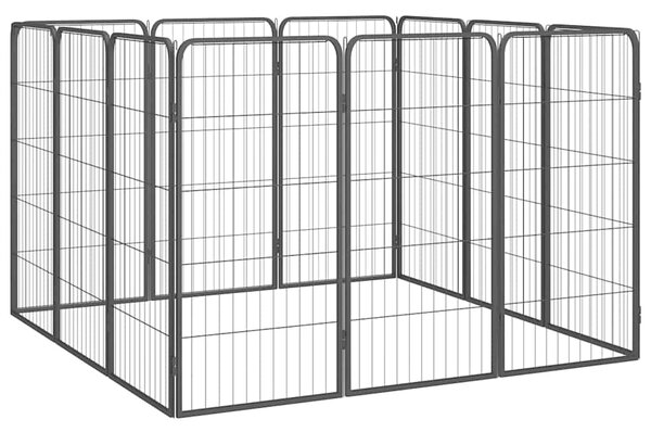 12panelová ohrádka pro psy černá 50 x 100 cm práškovaná ocel 3115959