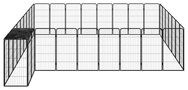 34panelová ohrádka pro psy černá 50 x 100 cm práškovaná ocel 3115954