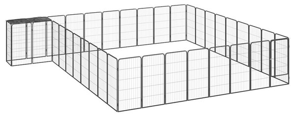 38panelová ohrádka pro psy černá 50 x 100 cm práškovaná ocel 3115955