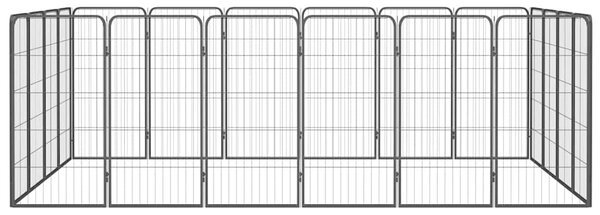 20panelová ohrádka pro psy černá 50 x 100 cm práškovaná ocel 3115961