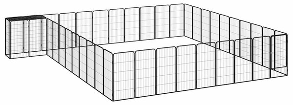 42panelová ohrádka pro psy černá 50 x 100 cm práškovaná ocel 3115956