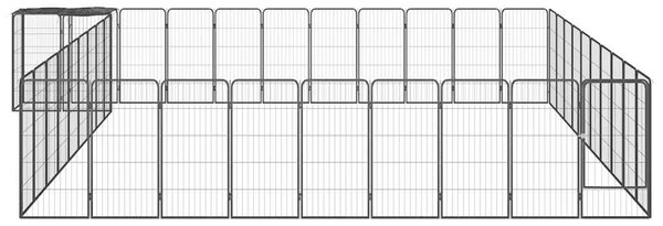 42panelová ohrádka pro psy černá 50 x 100 cm práškovaná ocel 3115956
