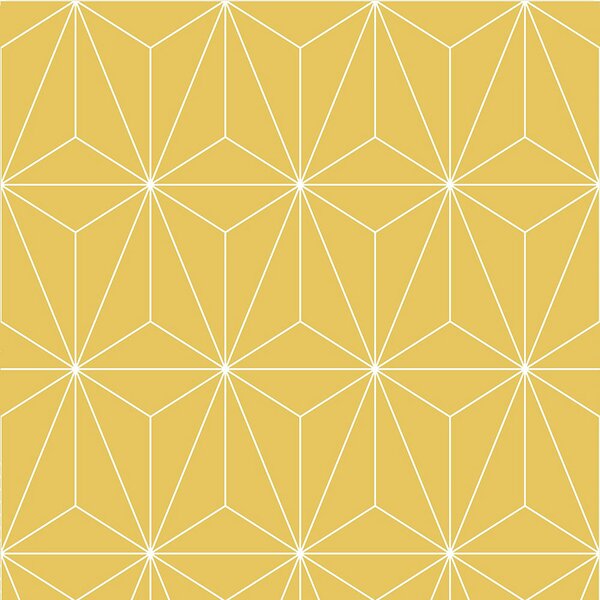Žlutá geometrická vliesová tapeta na zeď 104741, Formation, Graham & Brown