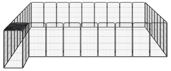 38panelová ohrádka pro psy černá 50 x 100 cm práškovaná ocel 3115955