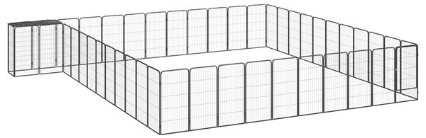46panelová ohrádka pro psy černá 50 x 100 cm práškovaná ocel 3115957